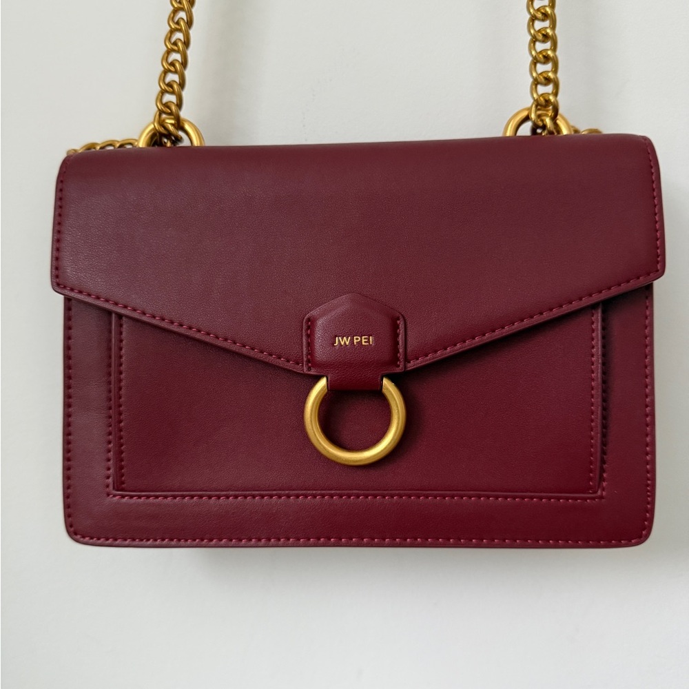 JW PEI Burgundy Crossbody Envelope Bag